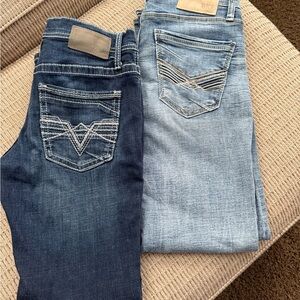 BKE Denim Jeans in Navy and Light Blue
